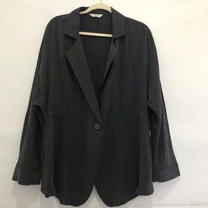 Matilda Relaxed Dark Grey Women's Blazer Jacket Size 10